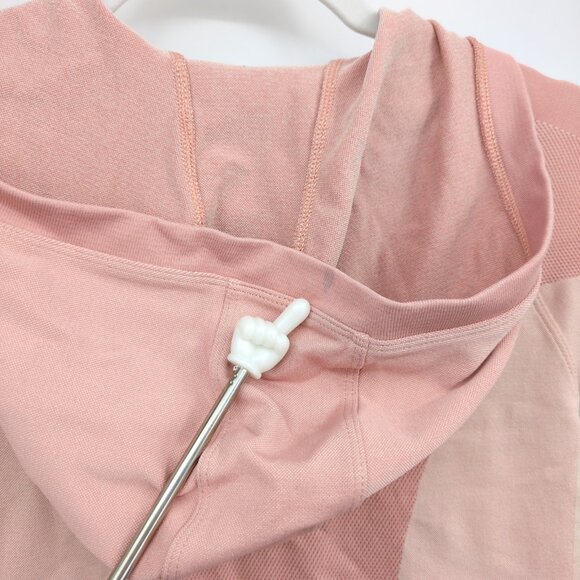Lululemon Ebb to Train Jacket Pink Hooded Full Zip Size 6 Athleisure Casual - Picture 11 of 13